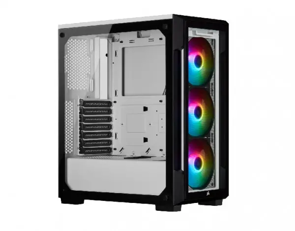 Kućište CORSAIR ICUE 220T Midi-Tower ATXkaljeno staklobez napajanjaGamingRGBbelo-crna' ( 'CC-9011191-WW' ) 