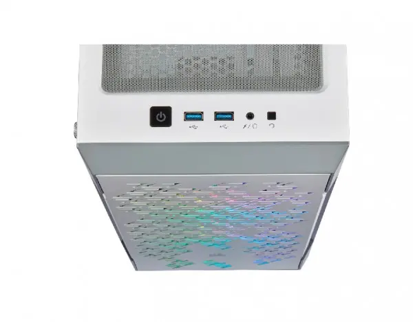 Kućište CORSAIR ICUE 220T Mid-Tower ATXkaljeno stakloGamingRGBbelo' ( 'CC-9011174-WW' ) 