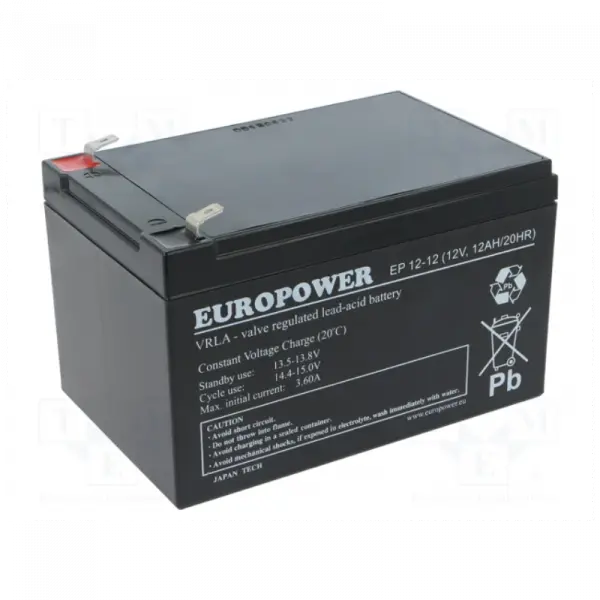 Baterija za UPS 12V 12Ah XRT EUROPOWER