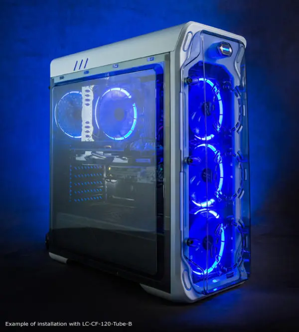 KUCISTE LC Power Midi-ATX LC-988W-ON Blue Typhoon