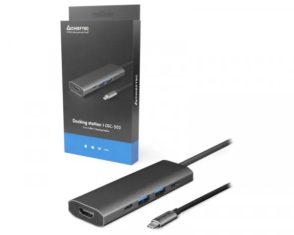CHIEFTEC DSC-502 5-in-1 USB-C Docking Station