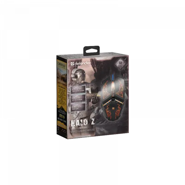 Miš Defender Halo Z GM-430 gejmerski žični USB, sivi