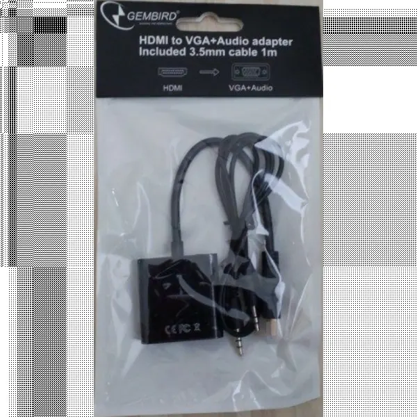 Adapter GEMBIRD HDMI to VGA with audio Black