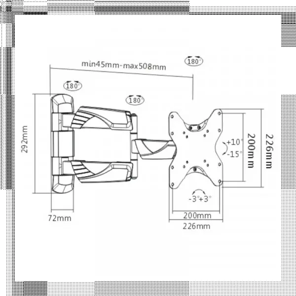 Nosač za TV ANZ-2 23&quot;-42&quot; do 35 kg