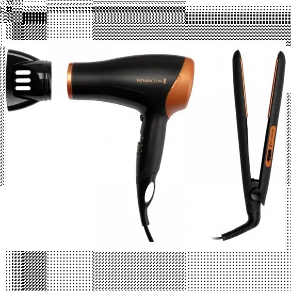 Set Remington fen + pegla za kosu D3012GP snaga 2000W