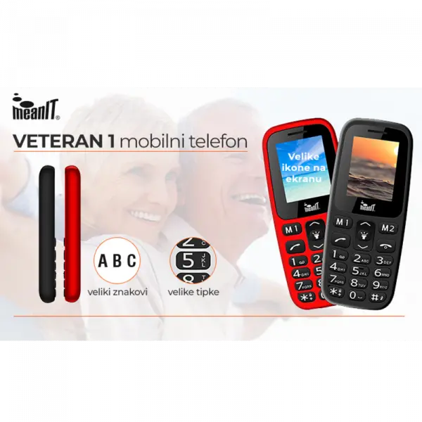 Mobilni telefon Meanit Veteran I crni 1.8&quot;/DS
