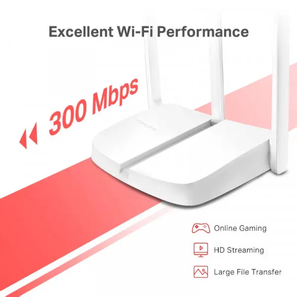 Wireless Ruter Mercusys MW306R 300Mbps/ext3x5dB/2,4GHz/1WAN/3LAN/AP