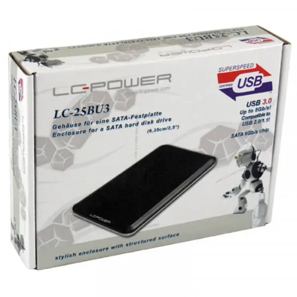 HDD Rack 2.5" SATA USB 3.0 LC Power LC-25BU3 Black