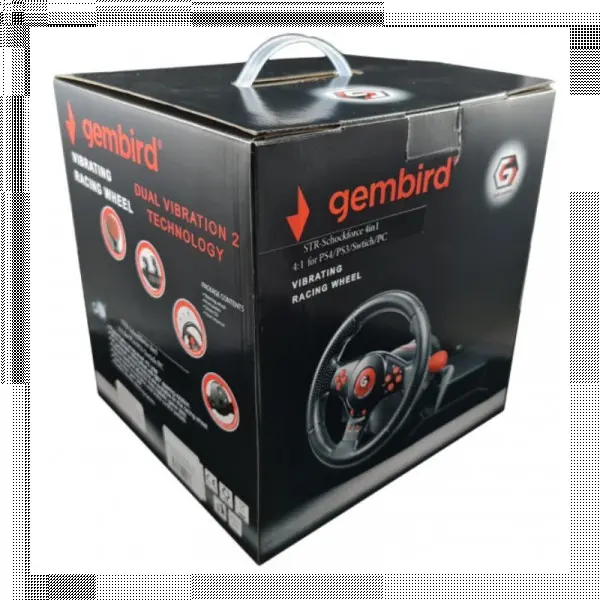 Racing Wheel Gembird STR-SHOCKFORCE-4in1