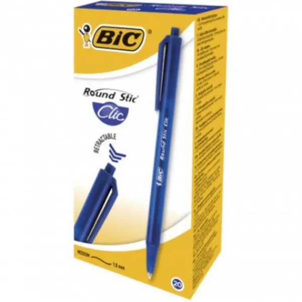 Hemijska olovka Bic Round stick Click Plava