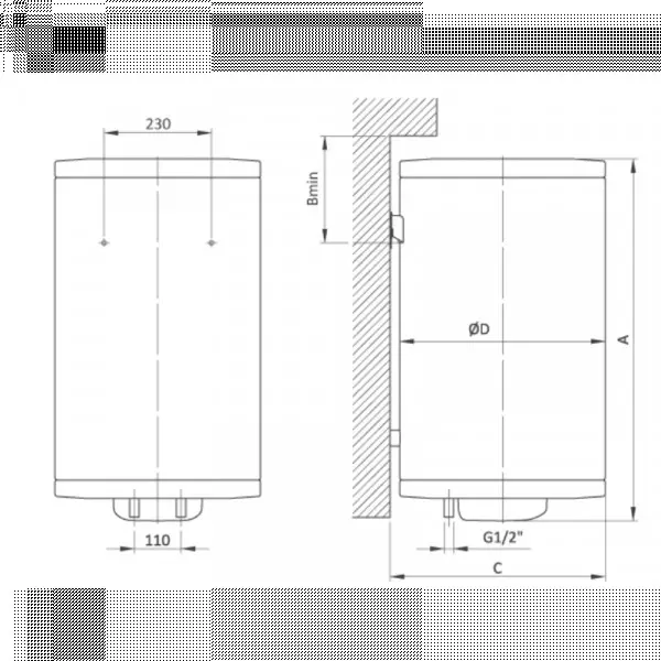 Bojler Elit Inox Talas E8044  Emajliranii kazan/zapremina 80l