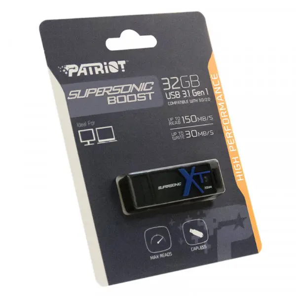 USB Flash 32GB Patriot Supersonic Boost Series 3.0 PEF32GSBUSB Black