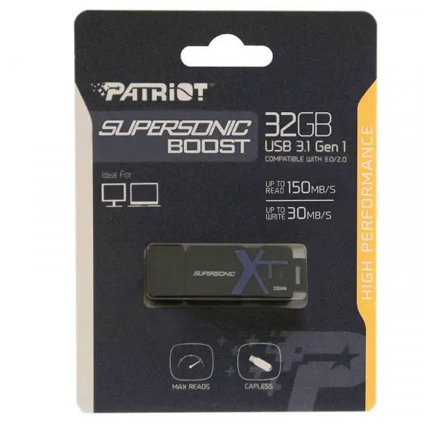 USB Flash 32GB Patriot Supersonic Boost Series 3.0 PEF32GSBUSB Black