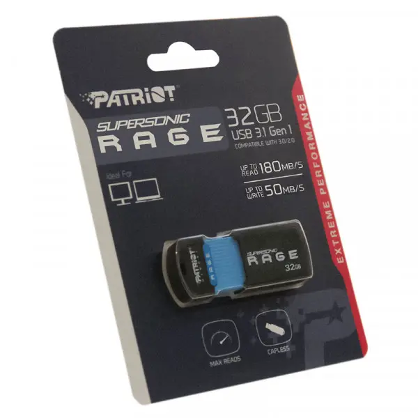 USB Flash 32GB Patriot Supersonic Rage 3.0 PEF32GSRUSB Black