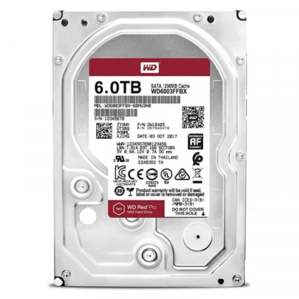 Hard disk 6TB SATA3 Western Digital Caviar 128MB WD6003FFBX RedPro