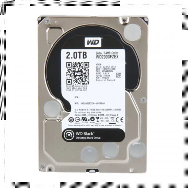 Hard disk 2TB SATA3 Western Digital Caviar 64MB WD2003FZEX Black