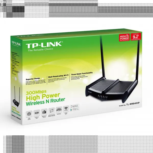 Wireless Router TP-Link TL-WR841HP 300Mbps/ext2x9dBi detach/2,4GHz/1wan/4lan