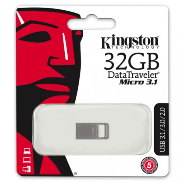KINGSTON 32GB DataTraveler Micro USB 3.1 flash DTMC332GB srebrni