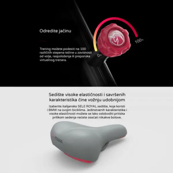 XIAOMI S3 Yesoul Smart Spinning sobni bicikl crni