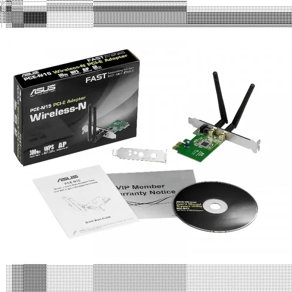 Mrežna kartica ASUS PCE-N15 Wi-FiN300300MbpsPCIe2 eksterne antene' ( 'PCE-N15' ) 
