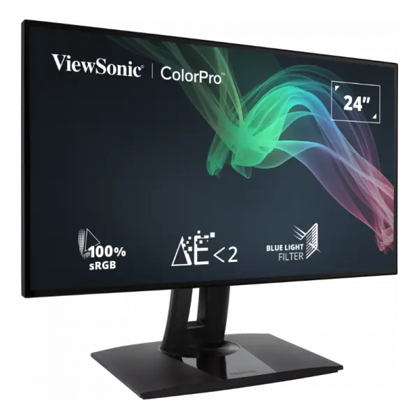 Monitor 24&quot; ViewSonic VP2458 1920x1080/Full HD/5ms/IPS/75Hz/VGA/DP/HDMI/100%sRGB/Frameless