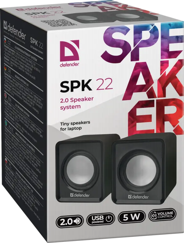 USB Zvučnici 2.0Defende SPK33 5W Grey