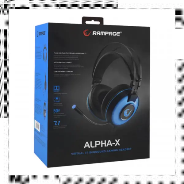 Slušalice sa mikrofonom Rampage Alpha-X SN-RW66 Plave