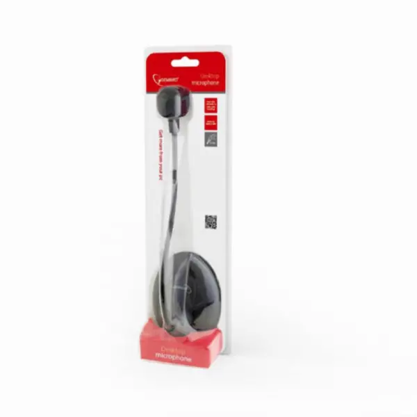 MIC-205 Gembird Desktop mikrofon, savitljivo telo, black, 3.5mm sa prekidacem
