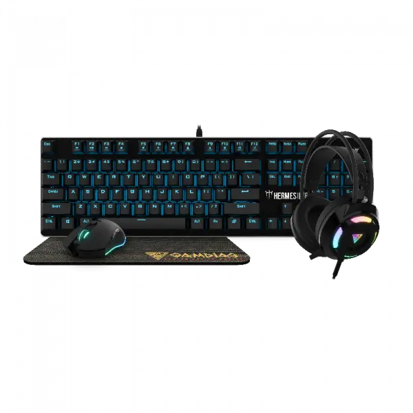 Kućište Gamdias Talos M1B+Tastatura mehanička + miš + podloga + slušalice Gamdias Hermes E1B
