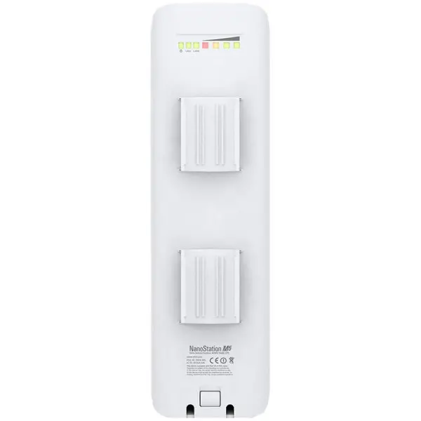Ubiquiti NanoStation NSM5, 5 GHz, 150+ Mbps, range 15+ km, 16.1 dBi, Pole Mounting kit included, Power method - Passive Power over Ethernet