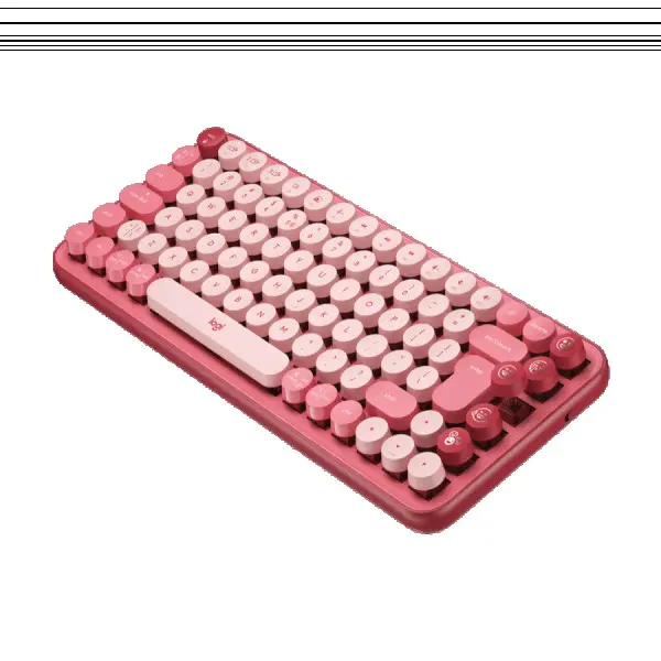 LOGITECH POP Keys Wireless Mechanical Keyboard With Emoji Keys - HEARTBREAKER_ROSE - US INTL - BT - INTNL - BOLT ( 920-010737 ) 