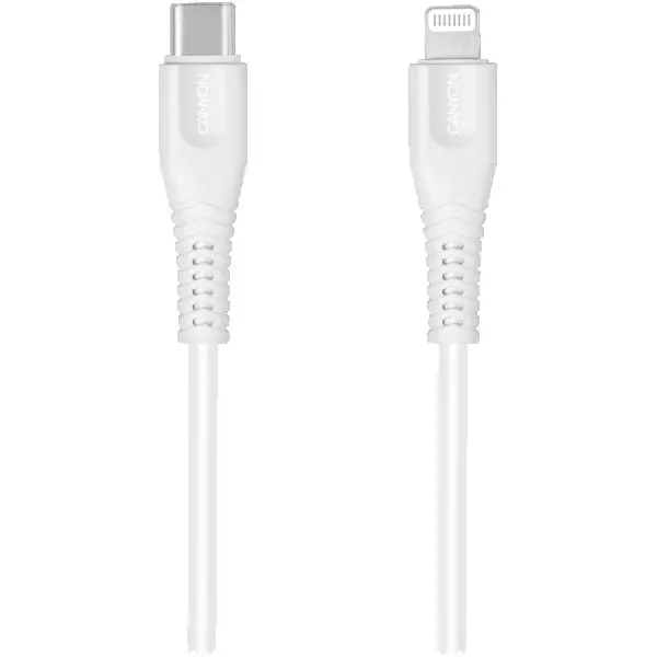 CANYON Type C Cable To MFI Lightning for Apple,  PVC Mouling,Function: with full feature( data transmission and PD charging) Output:5V2.4A,