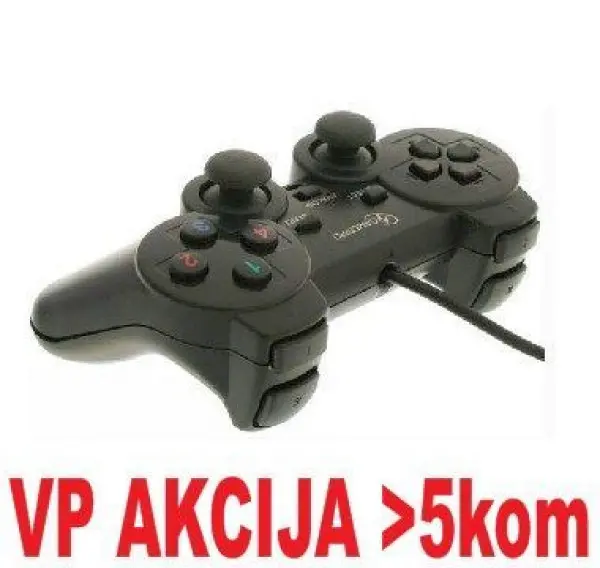 JPD-THRILLERSHOCK-BOX ** Gembird USB 2.0 analog vibration gamepad black(alt. JPD-UDV-01 (359)