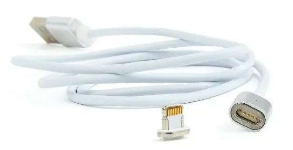 CC-USB2-AMLMM-1M Gembird Magnetic USB 8-pin male cable, silver, 1 m