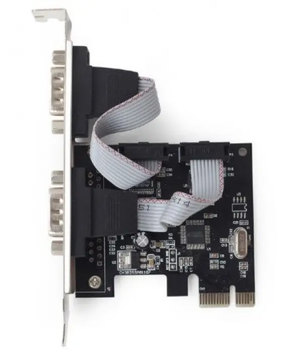 SPC-22 Gembird 2 serial port PCI-Express add-on card, with extra low-profile bracket