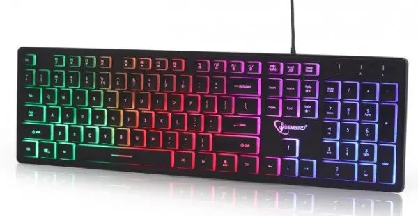 KB-UML-01 Gembird Rainbow multimedijalna tastatura sa pozadinskim osvetljenjem, US layout USB