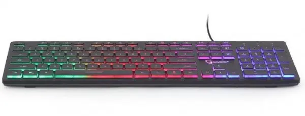 KB-UML-01 Gembird Rainbow multimedijalna tastatura sa pozadinskim osvetljenjem, US layout USB