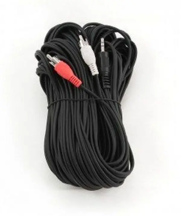 CCA-458-20M Gembird 3.5mm stereo plug to 2 phono plugs kabl 20 m