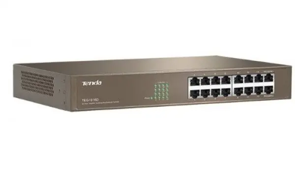 Tenda TEG1016D LAN 16-Port 10/100/1000M Base-T Ethernet ports(MDI/MDIX) Desk or rack mount(alt=G1016