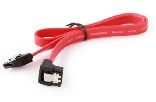CC-SATAM-DATA90 Gembird Metal clips, Serial ATA data kabl flat 0,5m 90 degree bent connector