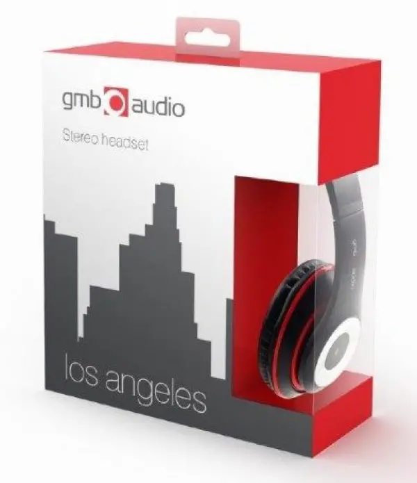 MHS-LAX-B Gembird Stereo slusalice sa mikrofonom \''Los Angeles\'' black (1x3,5mm)