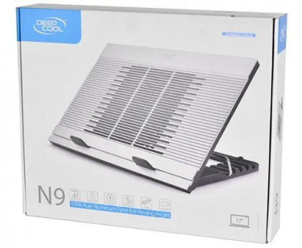 DeepCool N9 Aluminijumski Hladnjak za laptop 15.6\'' 180mm.Fan 1000rpm 20dB 380x279x34mm USB HUB