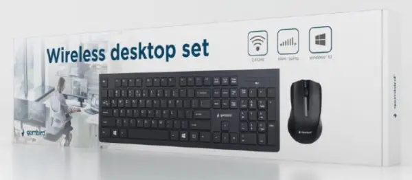 KBS-WCH-01 Gembird 2.4 GHz Slim Bezicni  mis + tastatura chocolat US layout black