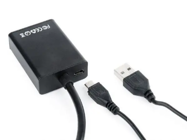 A-VGA-HDMI-01 Gembird VGA to HDMI and audio cable, single port, black WITH AUDIO