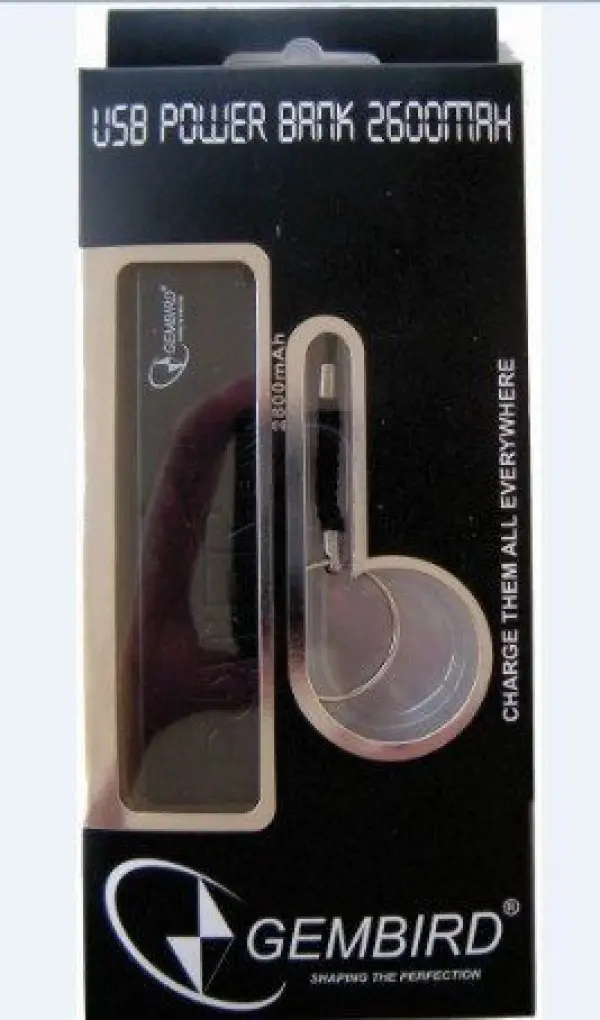 HRD-T19-BL * Gembird 2600mAh power bank Li-Ion 18650 (249)