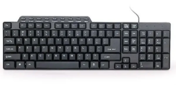 KB-UM-104 ** Gembird Multimedijalna tastatura US layout black USB(409)