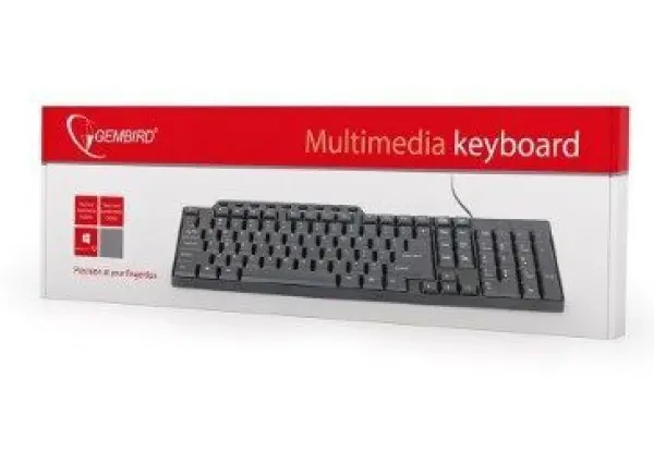 KB-UM-104 ** Gembird Multimedijalna tastatura US layout black USB(409)