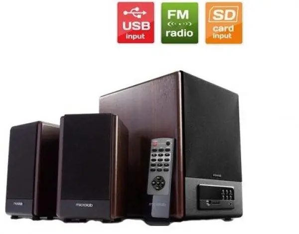 Microlab FC530U Akt. drveni zvucnici 2.1  64W RMS(28W,2x18W) SD, USB, FM , daljinski, 3.5mm