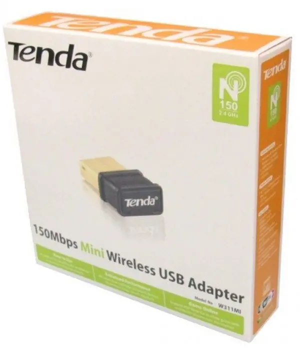 Tenda W311MI Wireless N150 Pico USB Adapter 17dBm(Max) Black