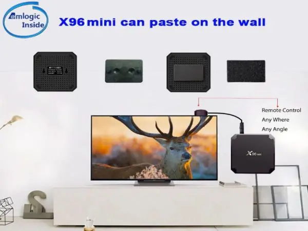 GMB-X96 Mini 2/16GB DDR3 Gembird smart TV box S905W quad, Mali450 4K, KODI Android 7.1.2,+ IR-kabl